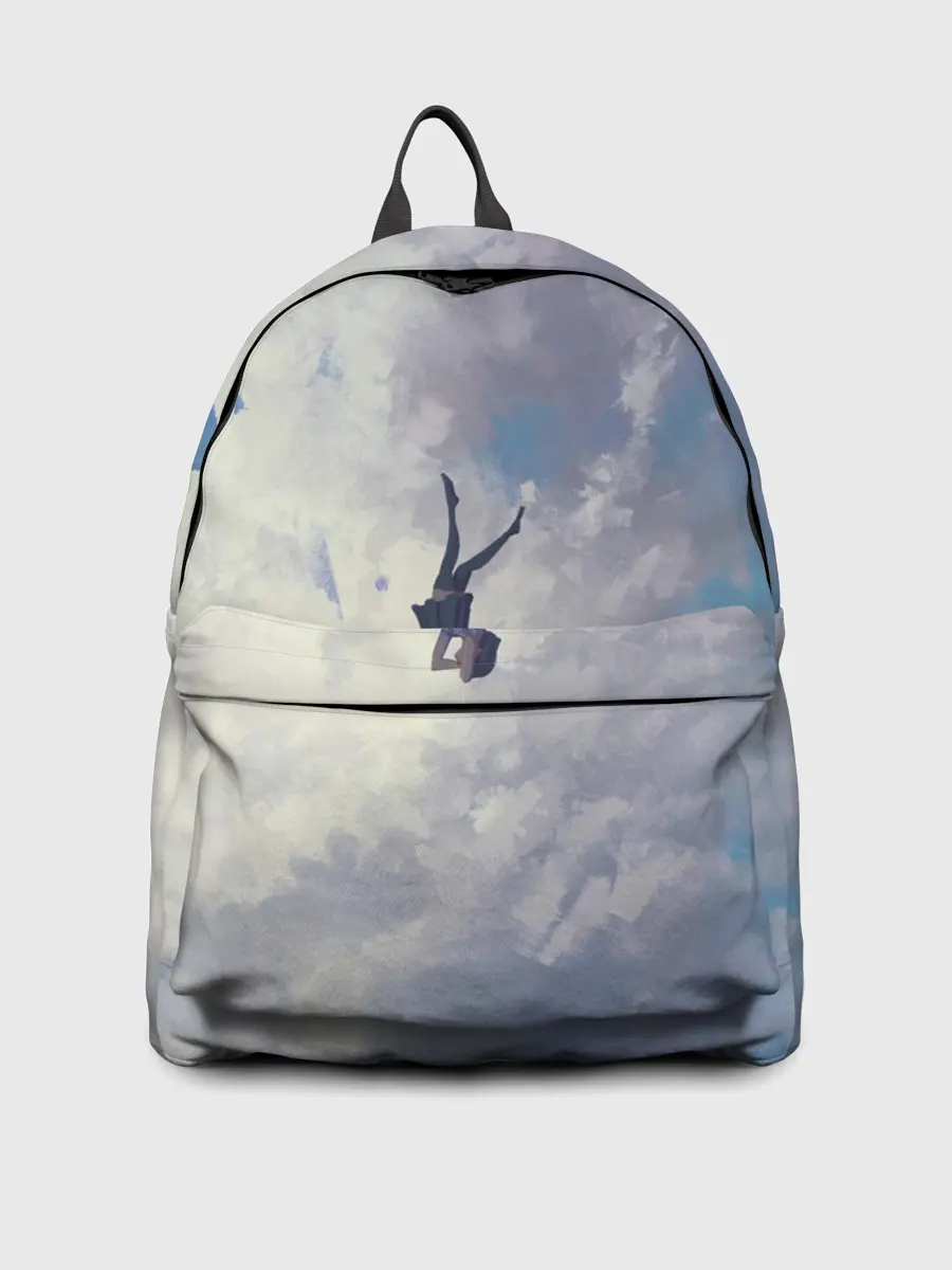 Рюкзак джинсовый / Летящая девушка