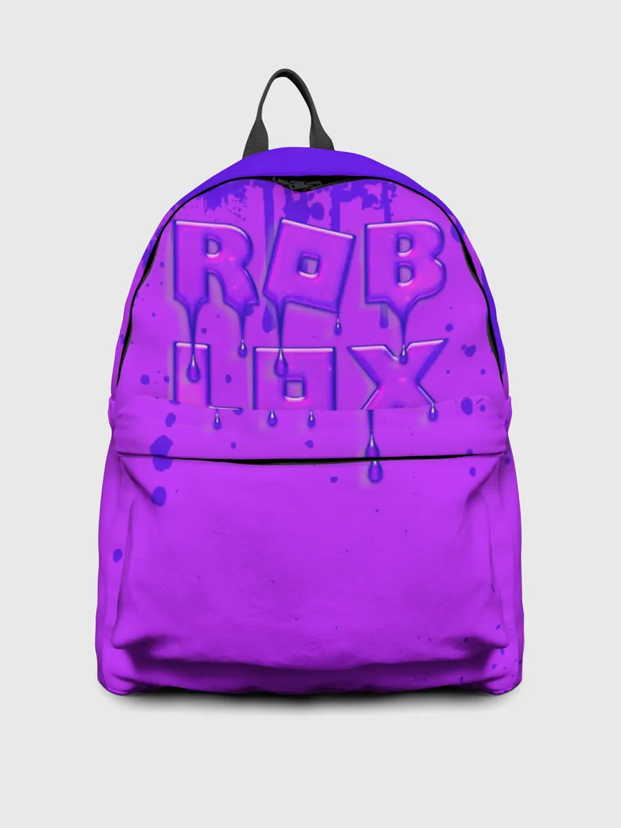 Рюкзак джинсовый / ROBLOX ФИОЛЕТОВЫЕ ПОДТЕКИ