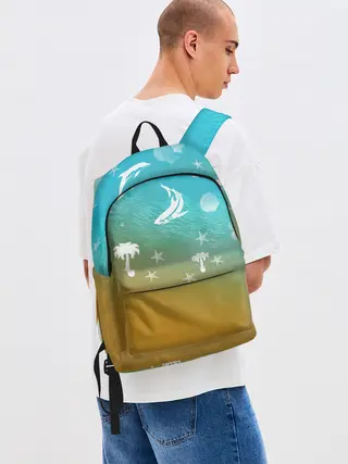 Рюкзак джинсовый / Морское ассорти