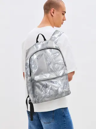 Рюкзак джинсовый / Голографичная фольга
