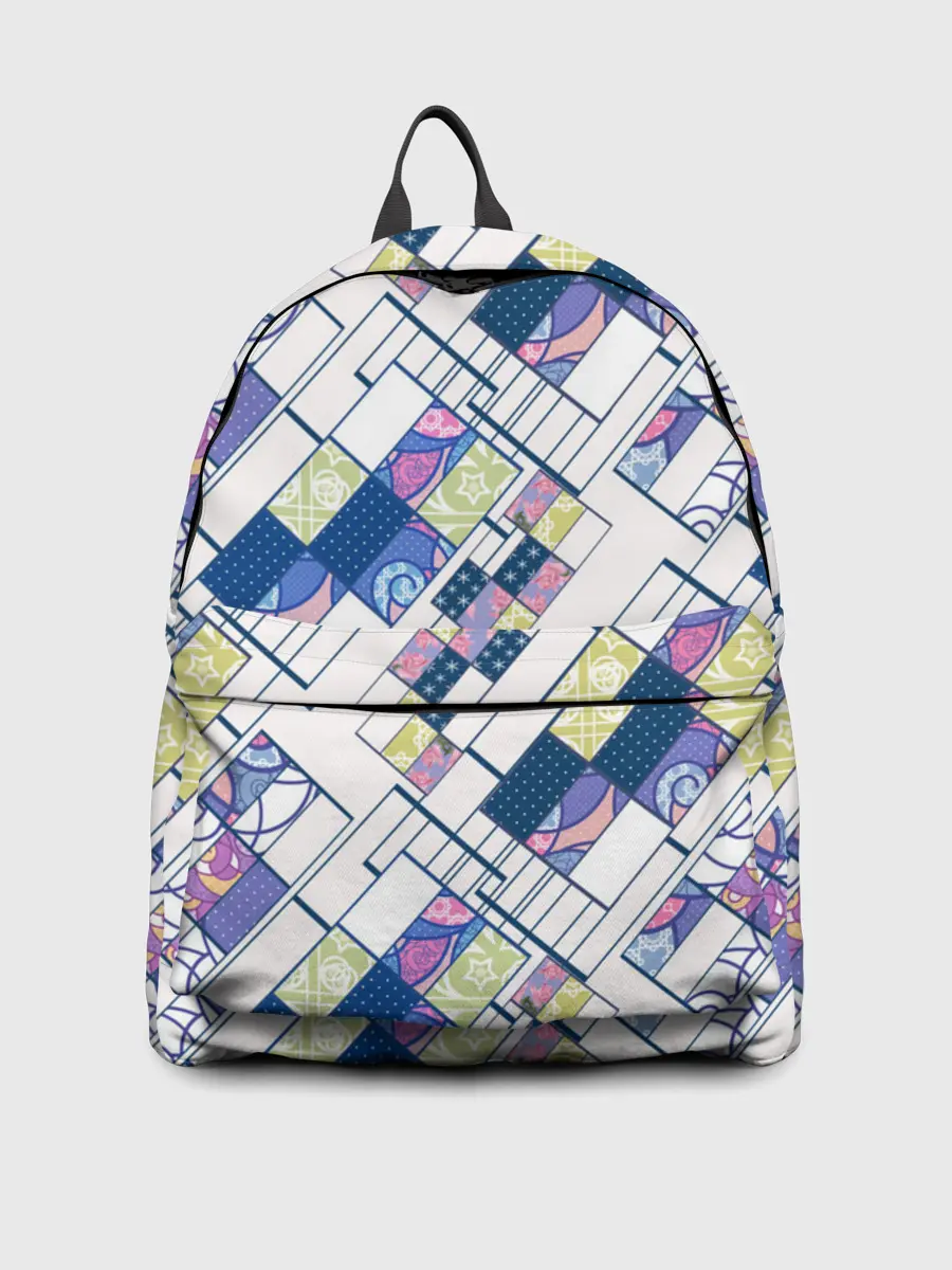 Рюкзак джинсовый / Этнический узор пэчворк