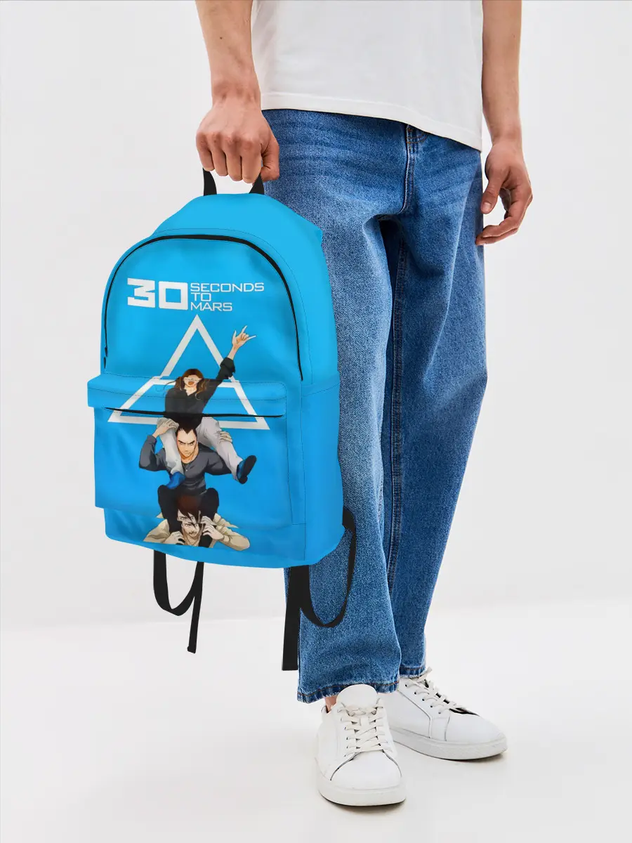 Рюкзак джинсовый / Группа 30 Seconds to Mars