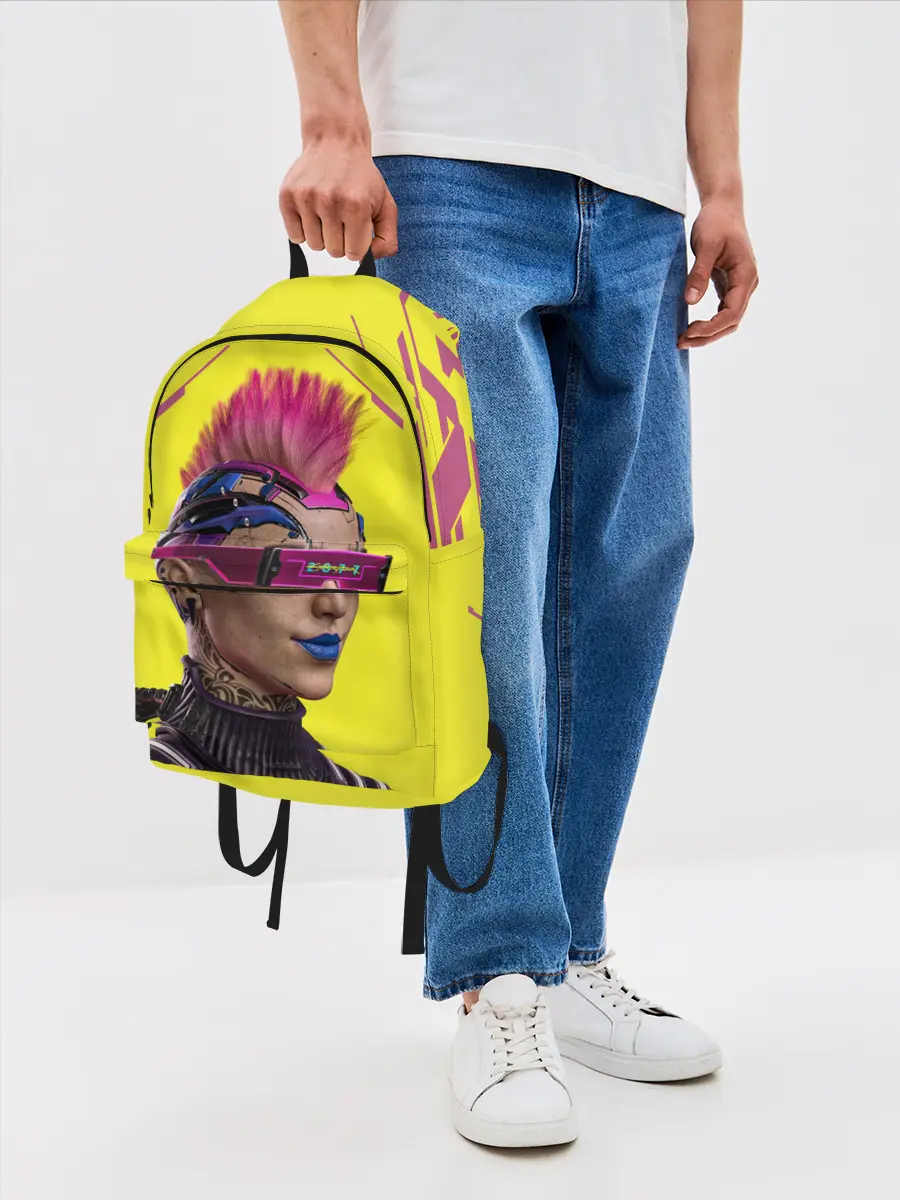 Рюкзак джинсовый / CYBERPUNK 2077 | КИБЕРПАНК