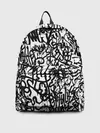 Рюкзак джинсовый / Graffiti black on white