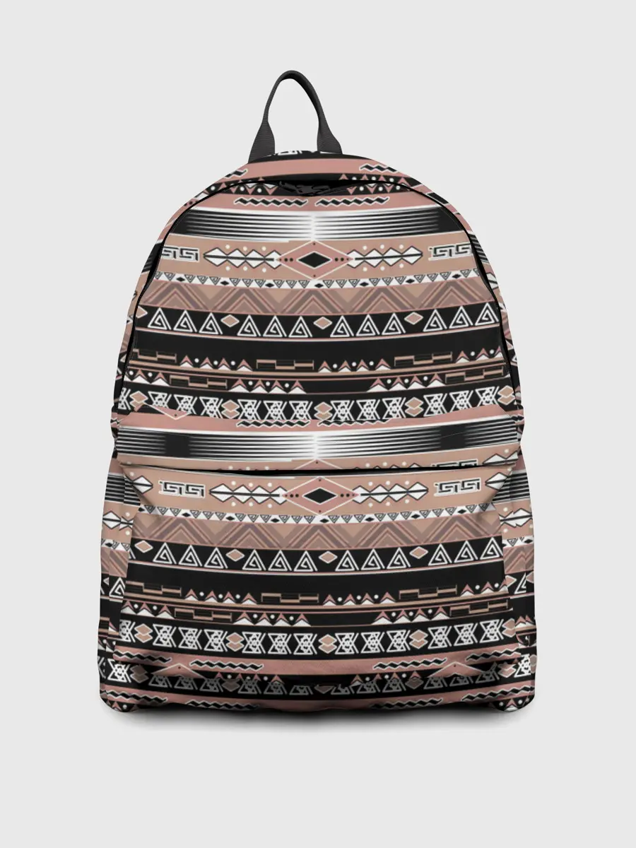 Рюкзак джинсовый / Полосатый этнический орнамент