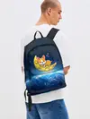 Рюкзак джинсовый / Лунный корги | Space Corgi