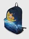 Рюкзак джинсовый / Лунный корги | Space Corgi