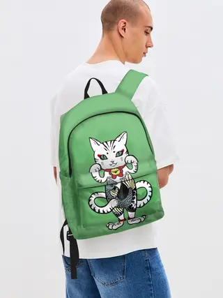 Рюкзак джинсовый / ЯПОНСКИЙ КОТ | JAPANESE CAT