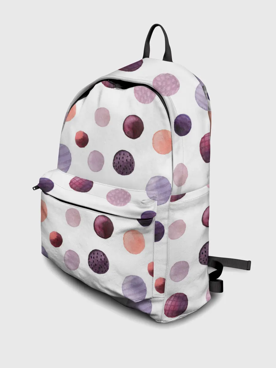 Рюкзак джинсовый / Акварельные сиреневые круги