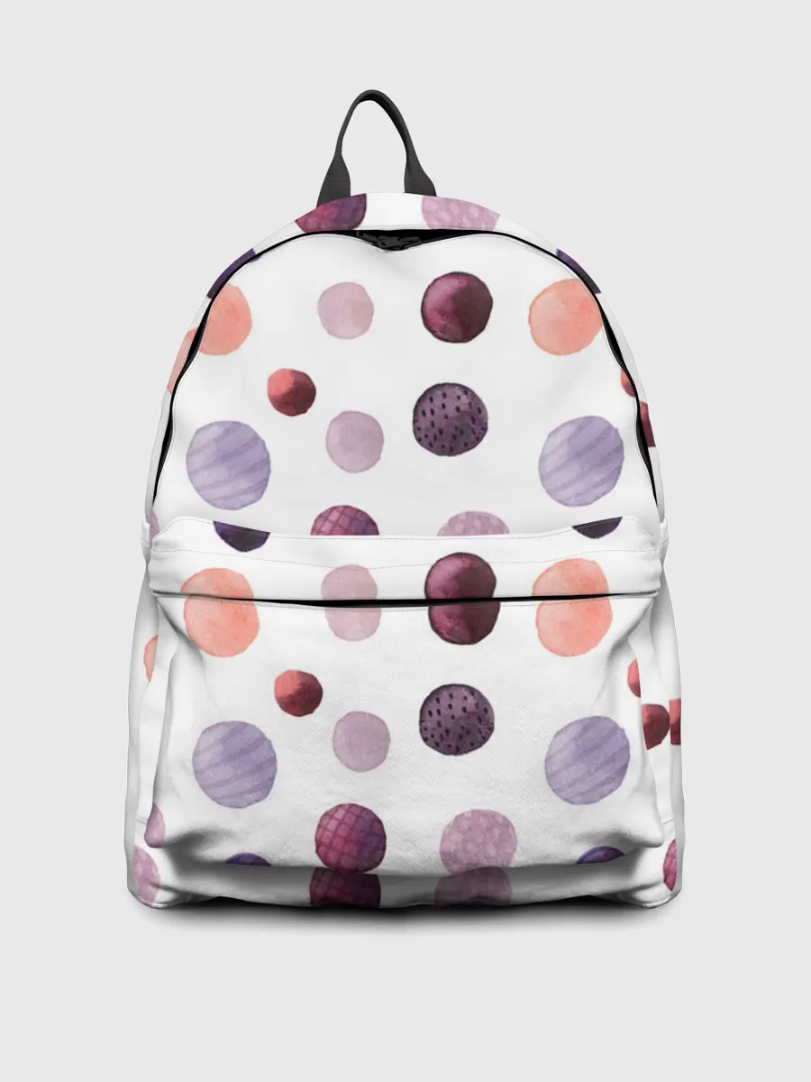 Рюкзак джинсовый / Акварельные сиреневые круги