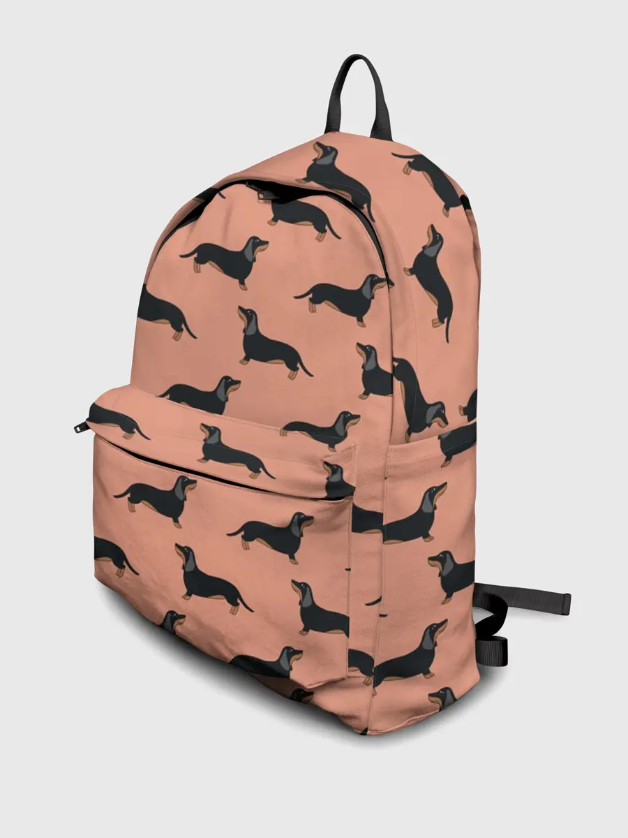 Рюкзак джинсовый / Таксы паттерн