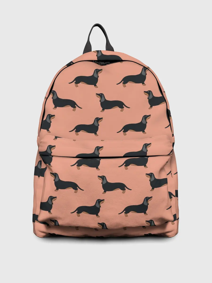 Рюкзак джинсовый / Таксы паттерн