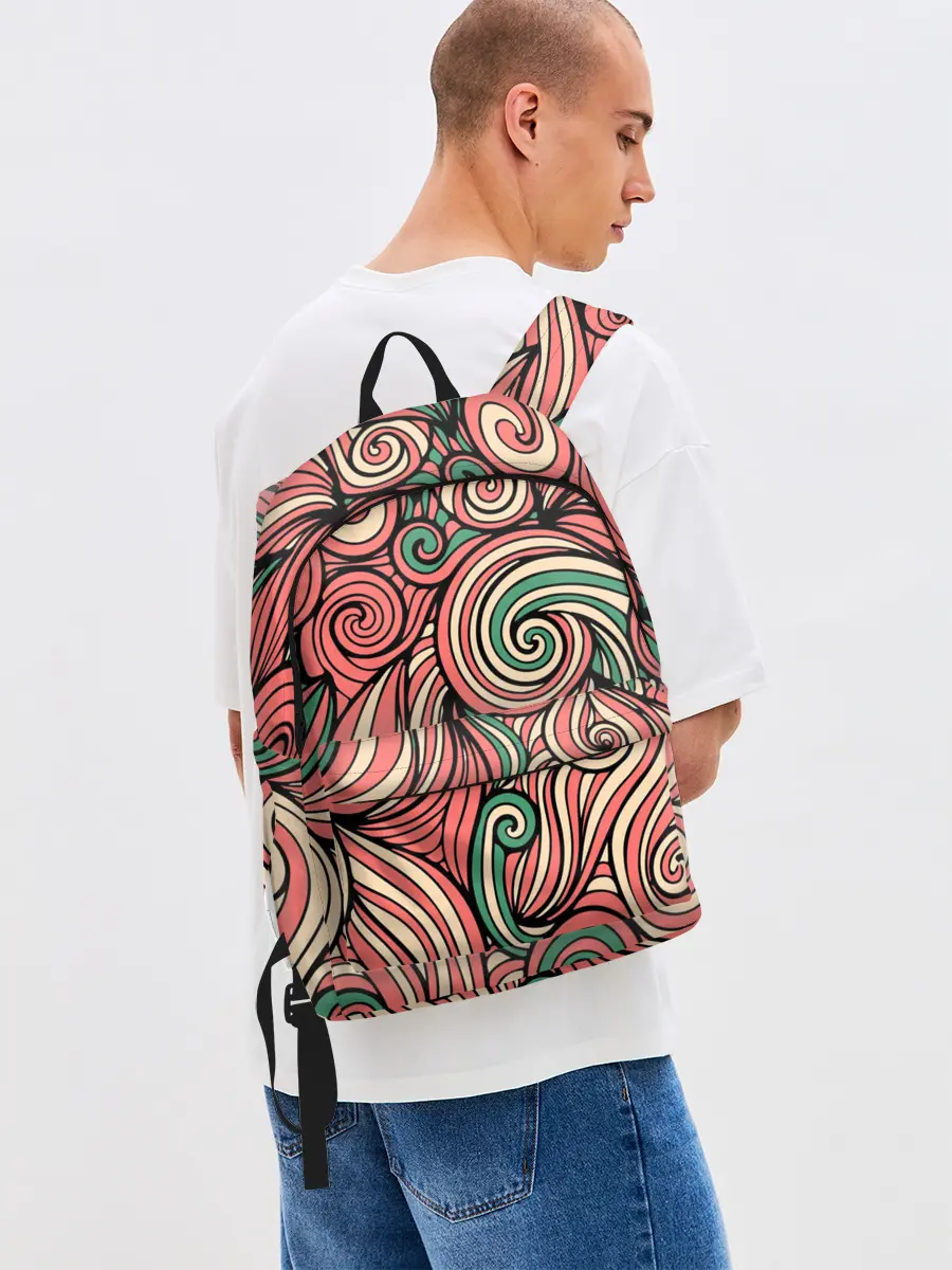 Рюкзак джинсовый / Алые листья