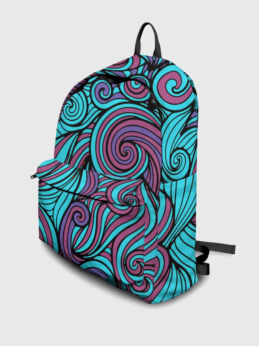 Рюкзак джинсовый / Синие листья