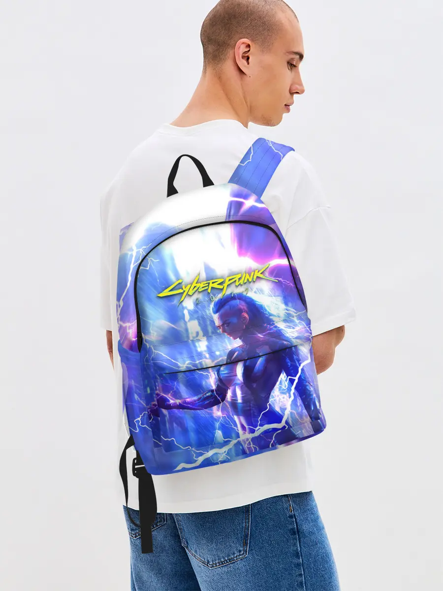 Рюкзак джинсовый / CYBERPUNK 2077 | КИБЕРПАНК