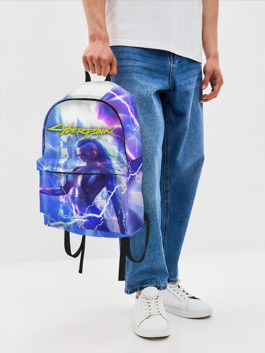 Рюкзак джинсовый / CYBERPUNK 2077 | КИБЕРПАНК