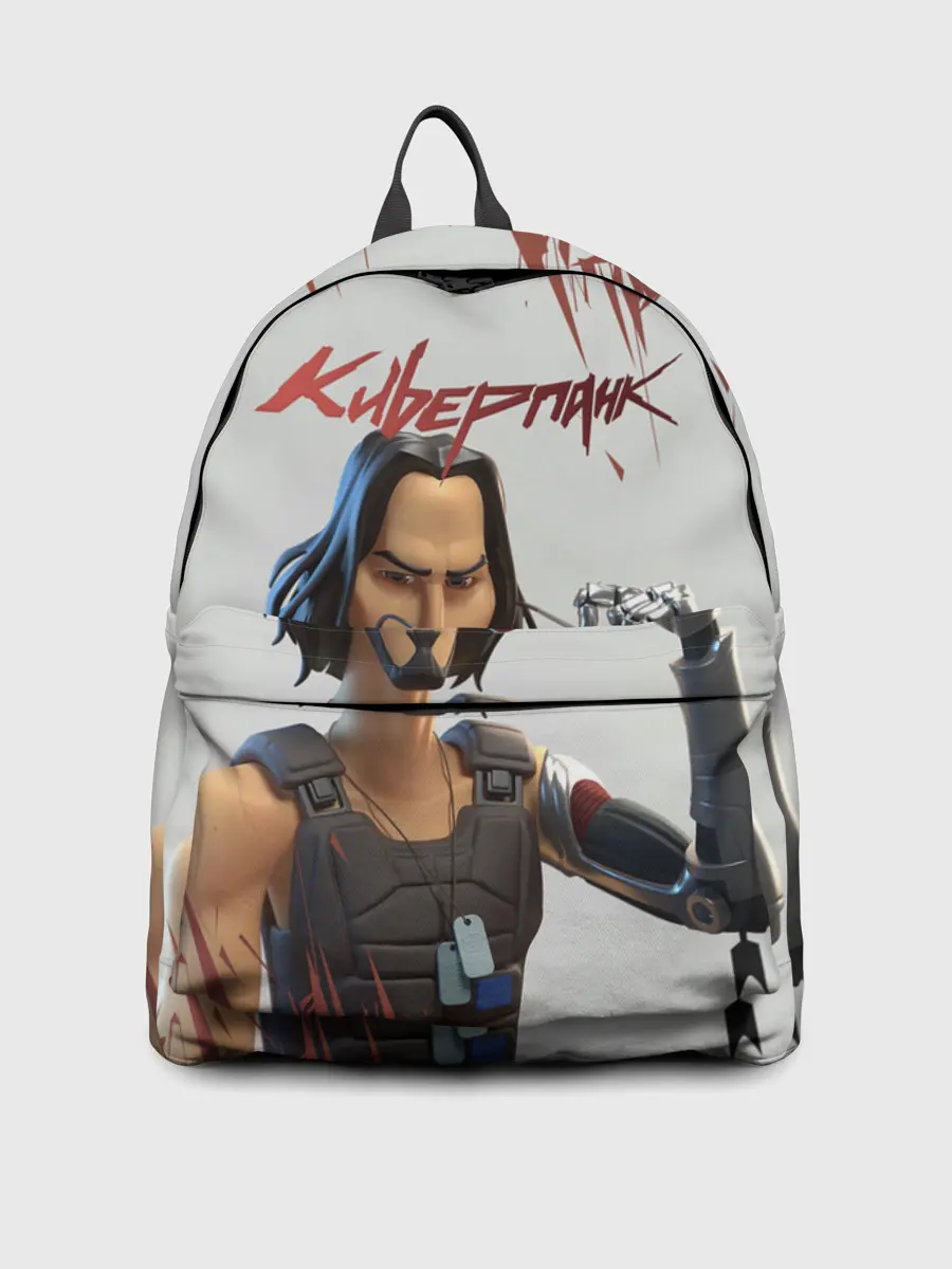 Рюкзак джинсовый / КИАНУ РИВЗ | КИБЕРПАНК