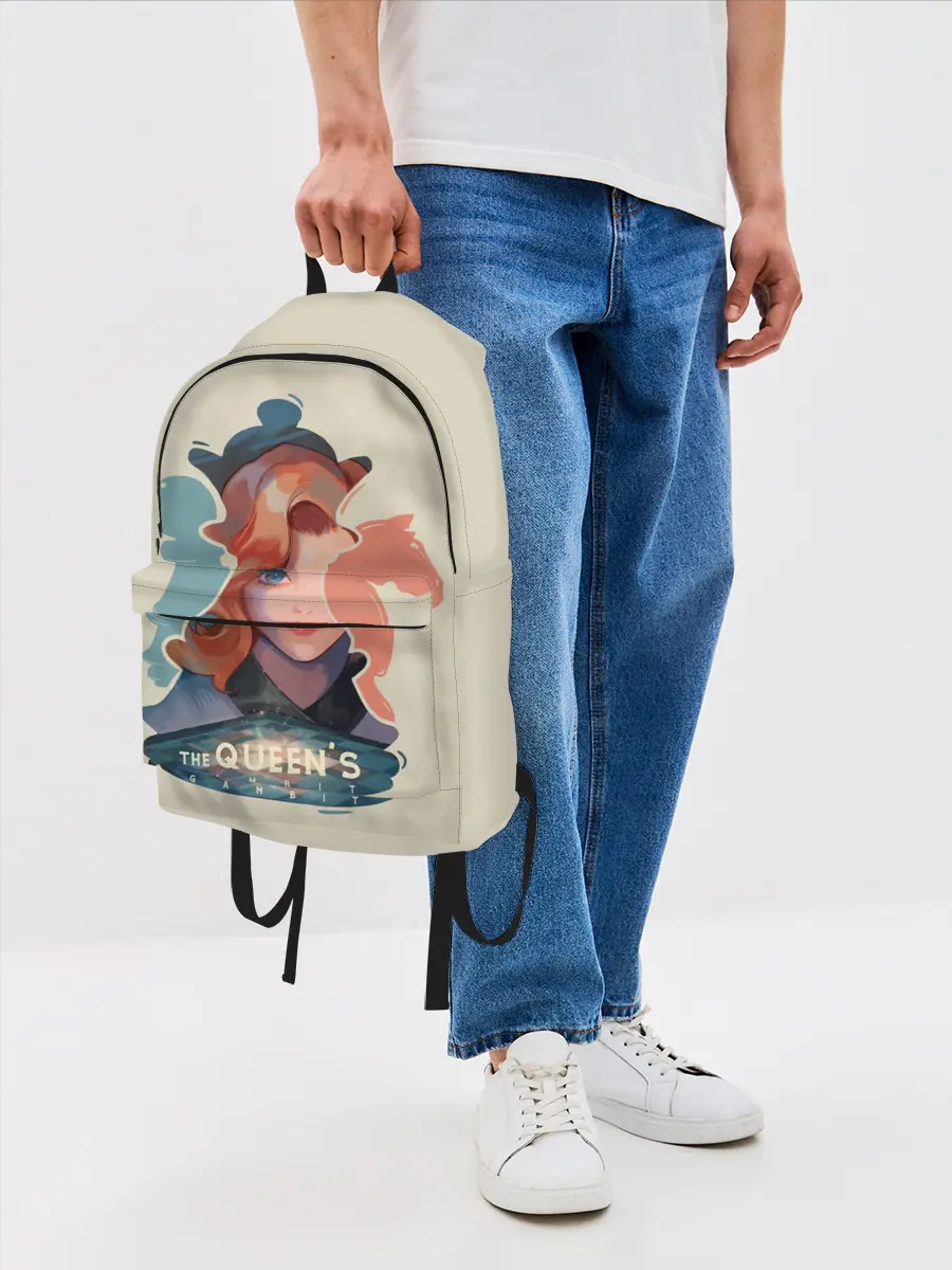 Рюкзак джинсовый / Королева шахматной доски