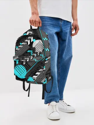 Рюкзак джинсовый / Геометрическая форма