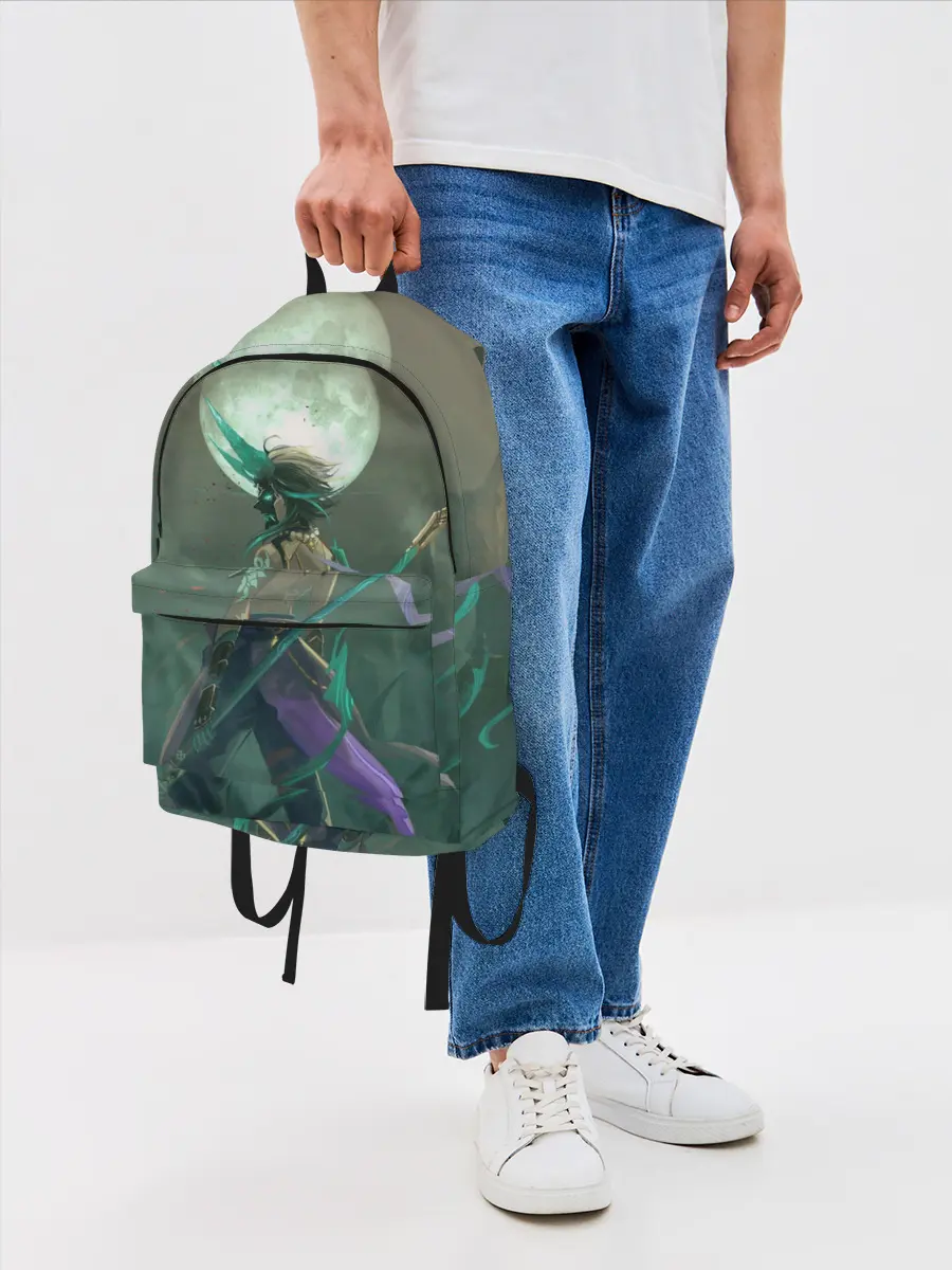 Рюкзак джинсовый / XIAO | СЯО | ПОЛНОЛУНИЕ