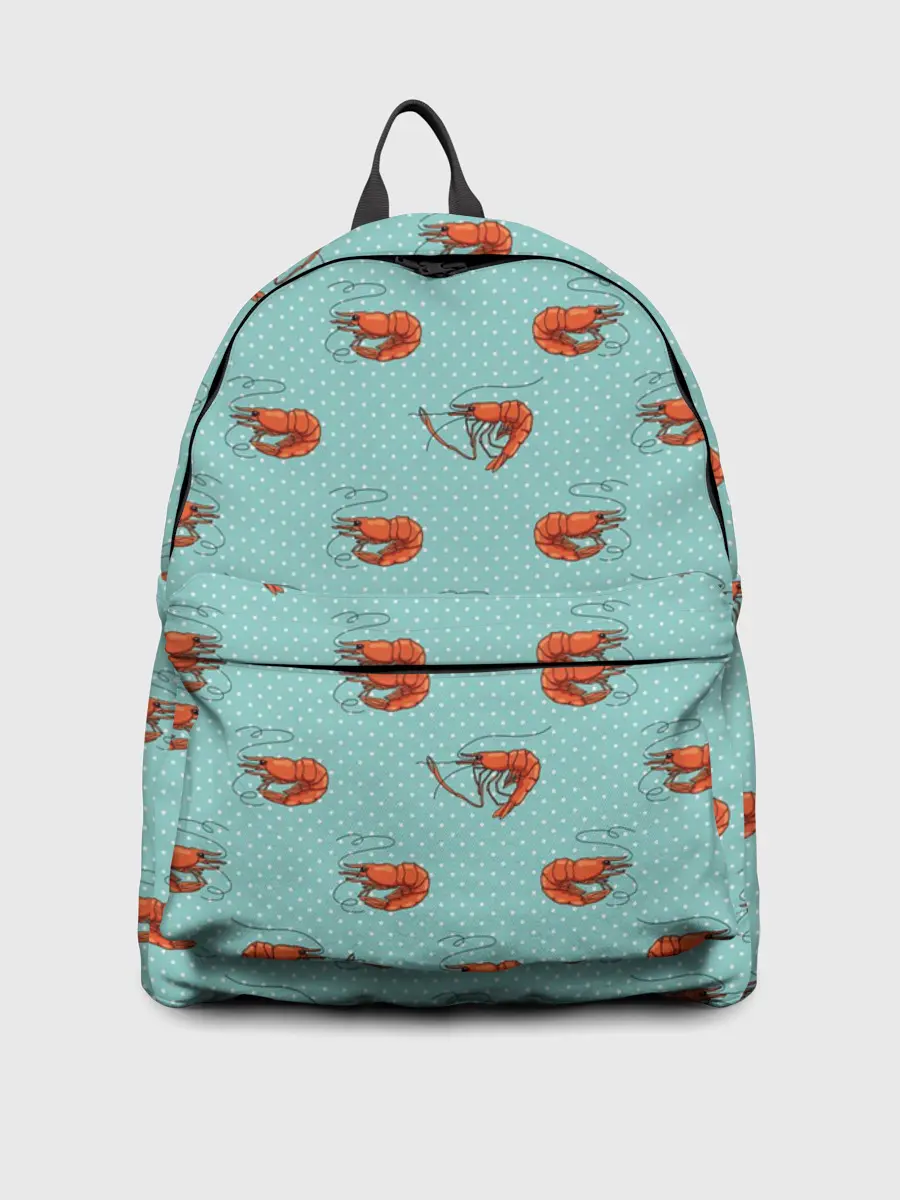 Рюкзак джинсовый / Креветки паттерн