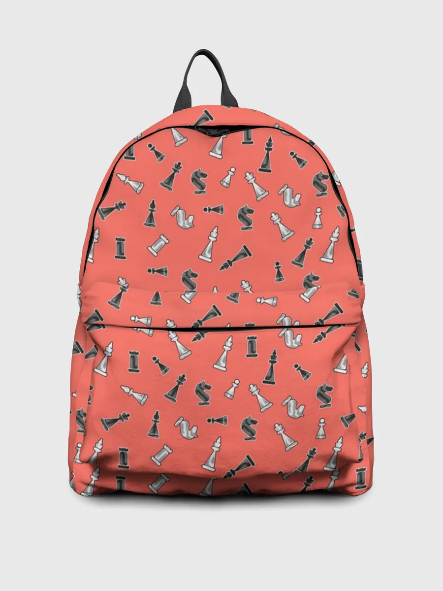 Рюкзак джинсовый / Шахматы паттерн