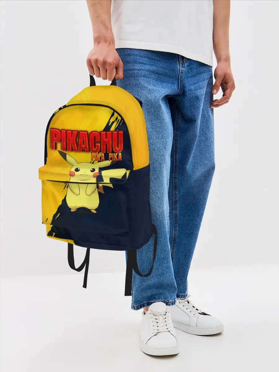 Рюкзак джинсовый / PIKACHU PIKA PIKA | ПИКАЧУ
