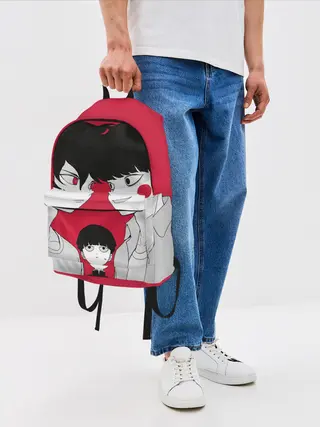 Рюкзак джинсовый / Mob psycho 100 | Моб Психо 100