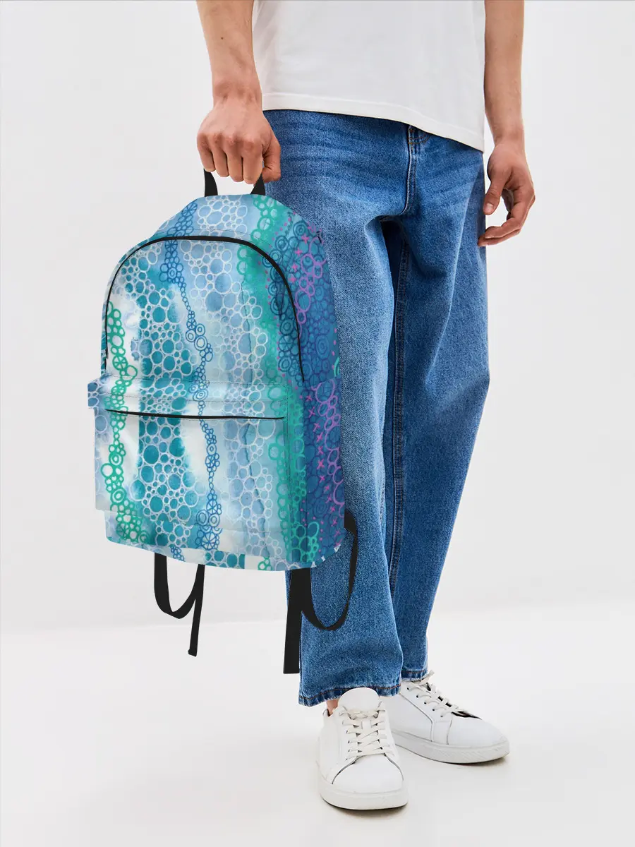 Рюкзак джинсовый / Водопад красочной пены