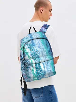 Рюкзак джинсовый / Водопад красочной пены