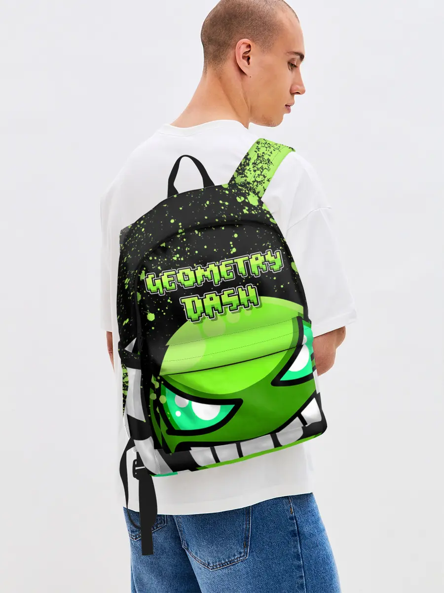 Рюкзак джинсовый / Geometry Dash