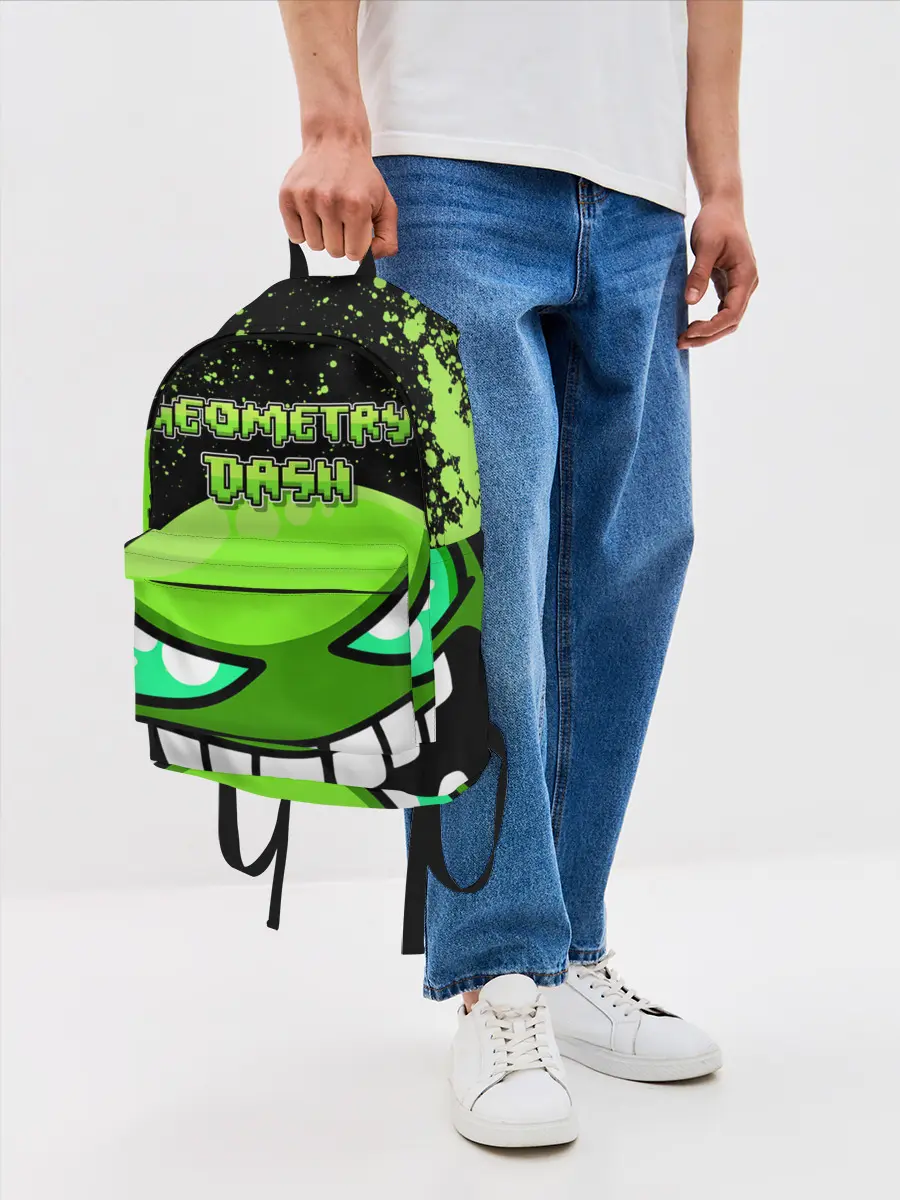 Рюкзак джинсовый / Geometry Dash