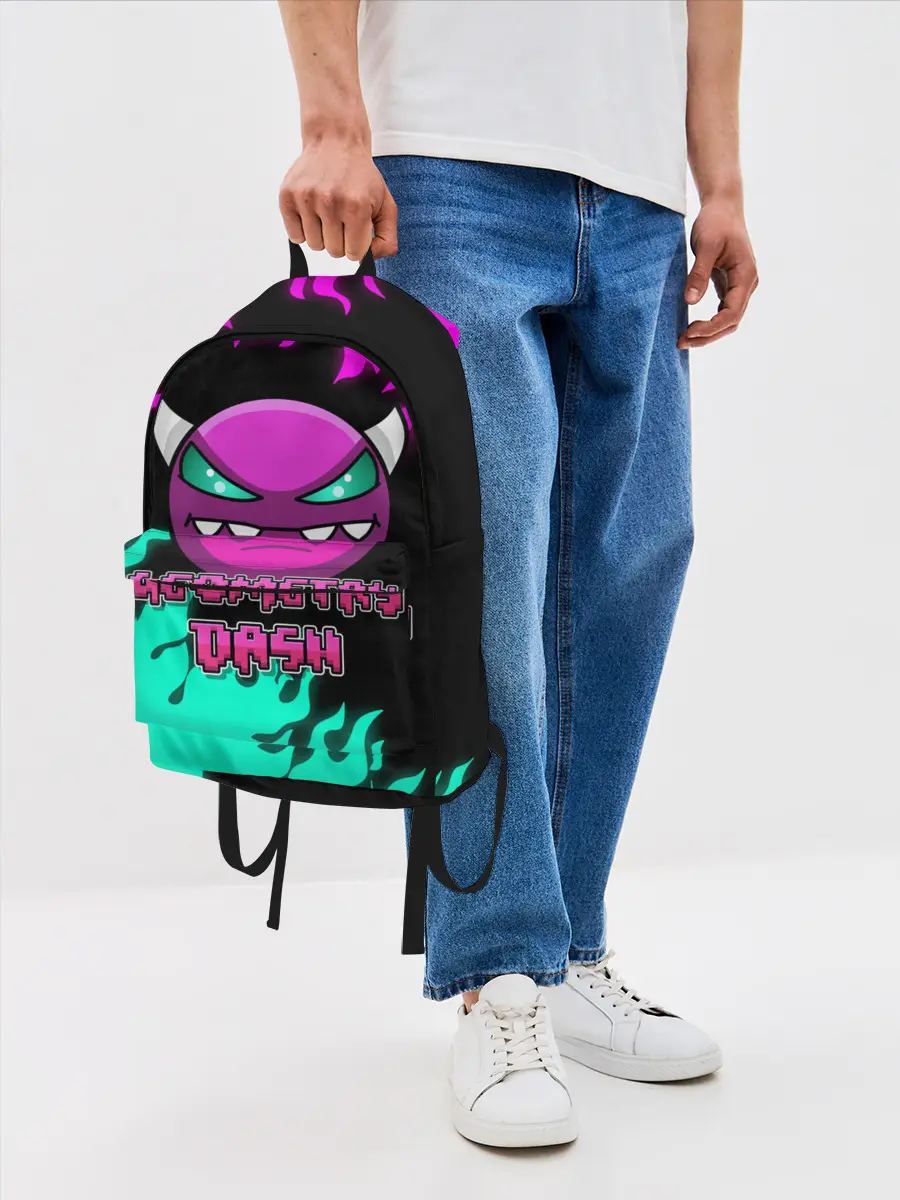 Рюкзак джинсовый / Geometry Dash