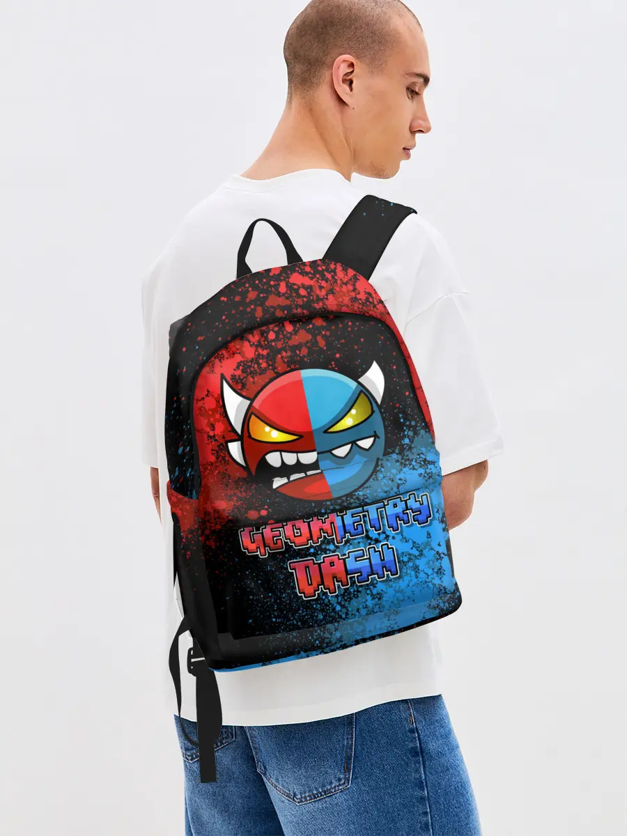 Рюкзак джинсовый / Geometry Dash