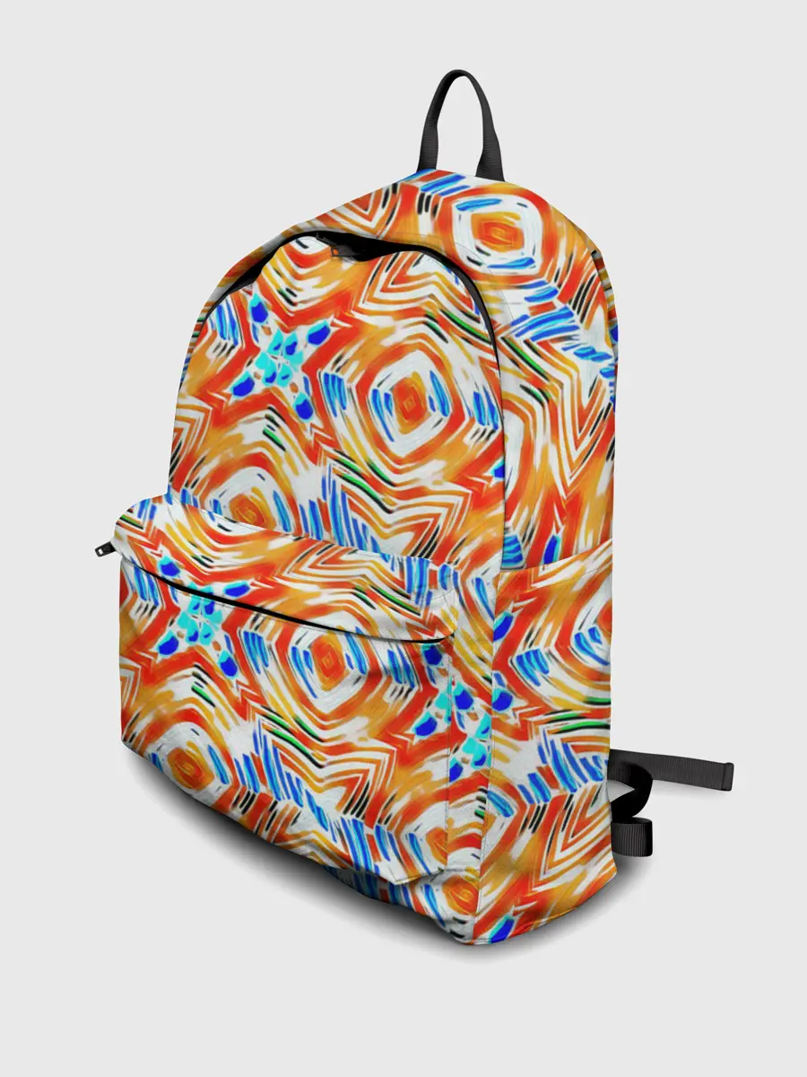 Рюкзак джинсовый / Летний абстрактный узор