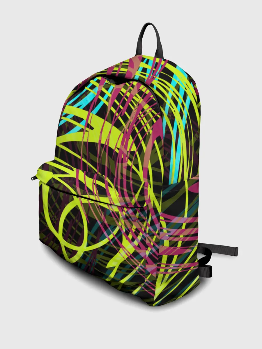 Рюкзак джинсовый / Разноцветные спирали