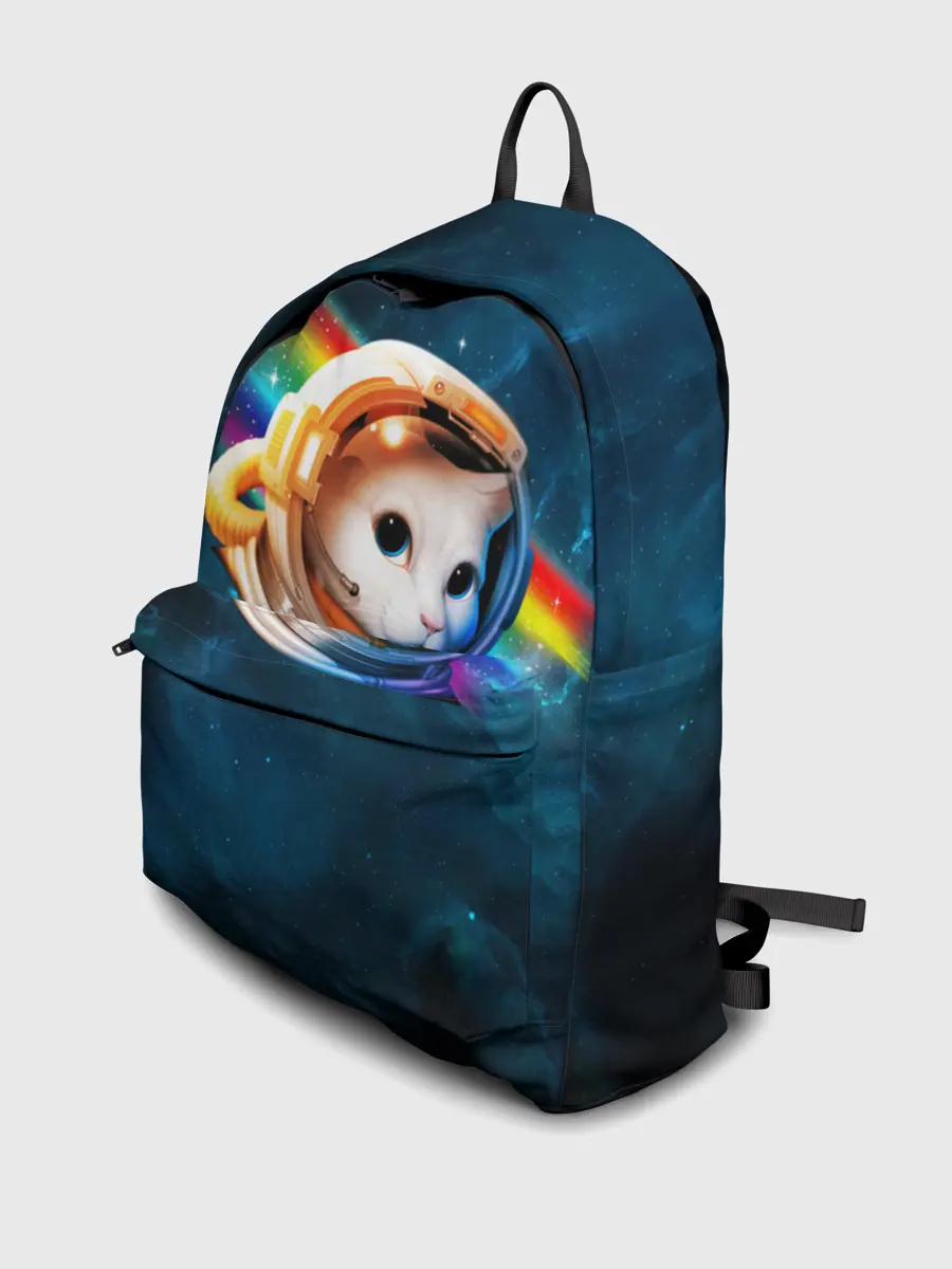 Рюкзак джинсовый / Котик Космонавт