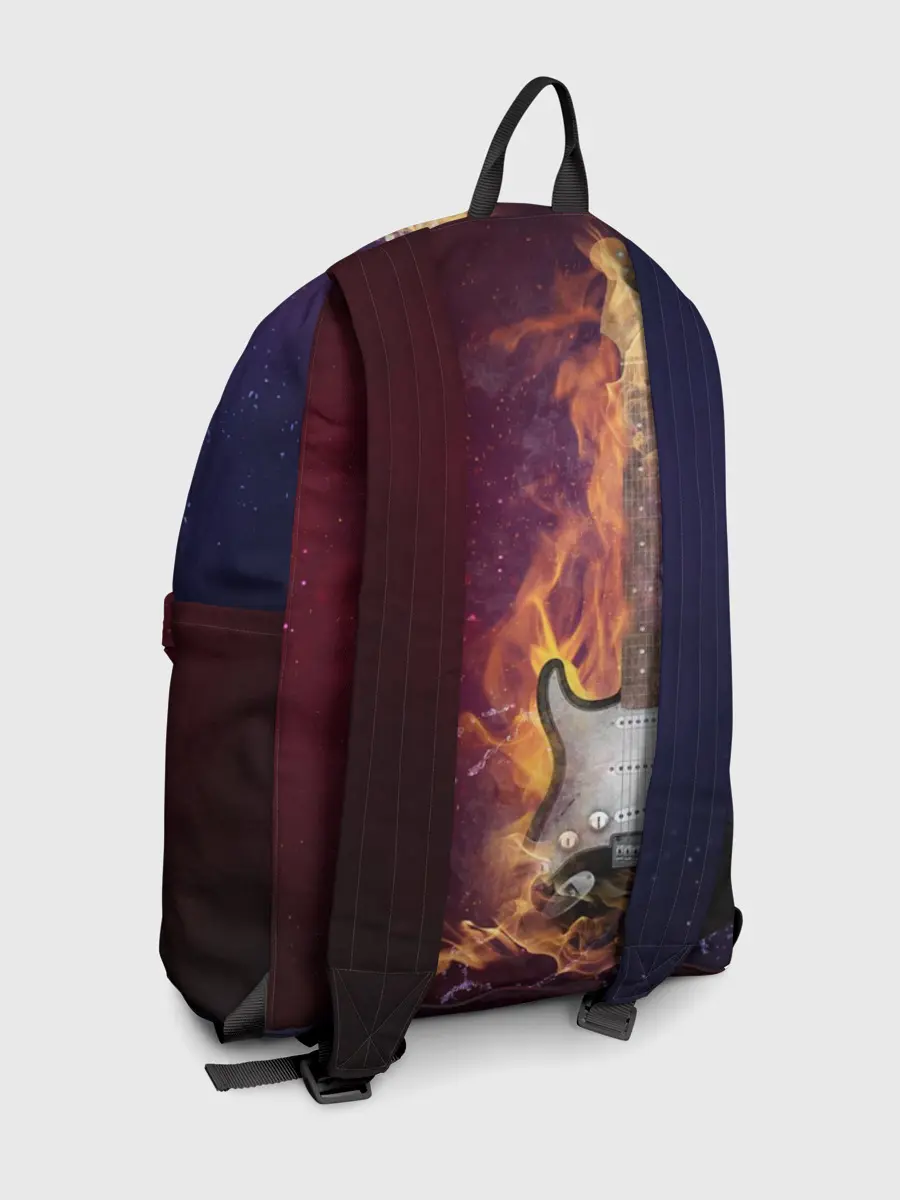 Рюкзак джинсовый / Гитара - Огонь и вода