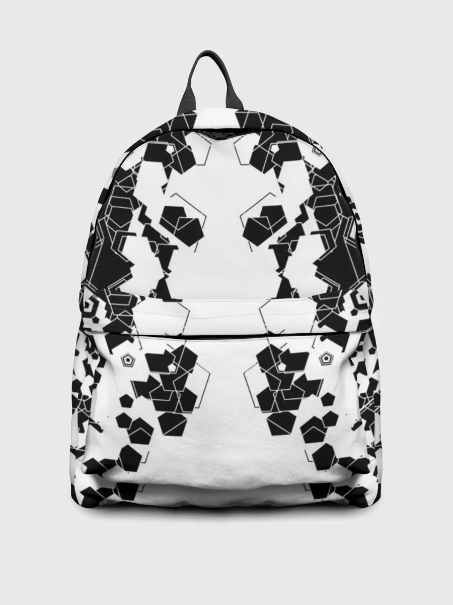 Рюкзак джинсовый / пятиугольники абстракция