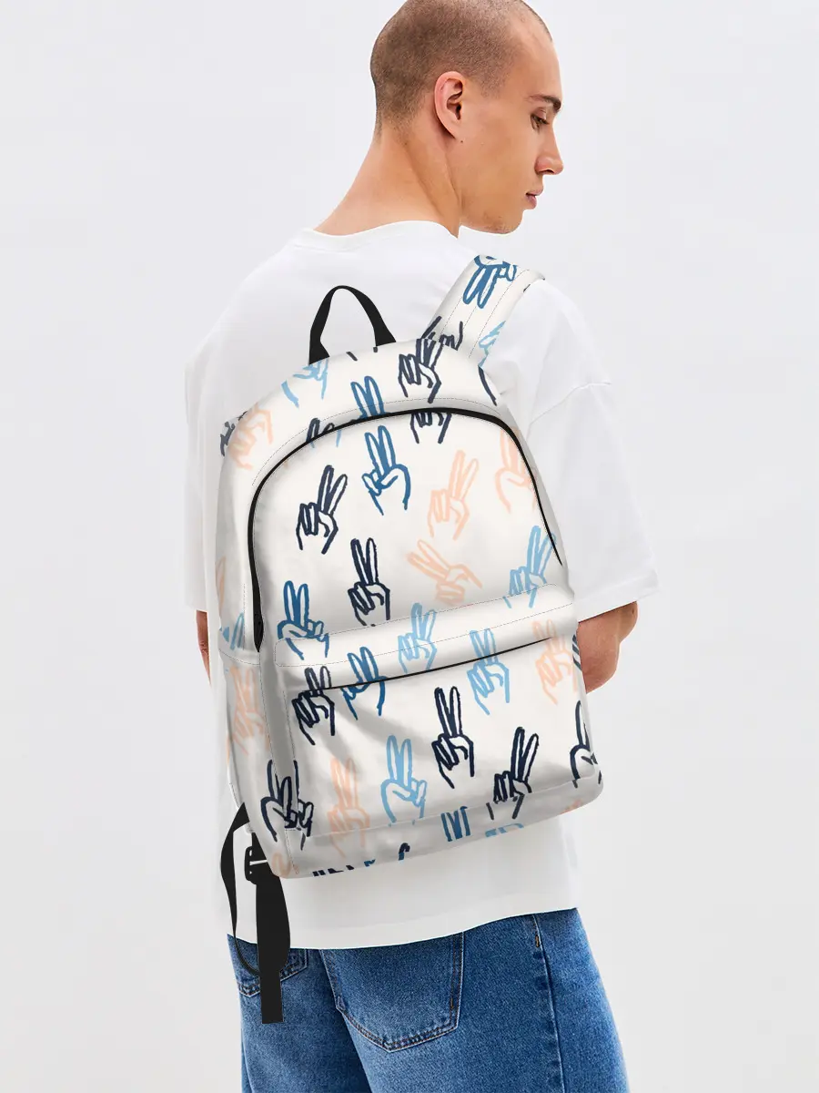 Рюкзак джинсовый / Знаки победы