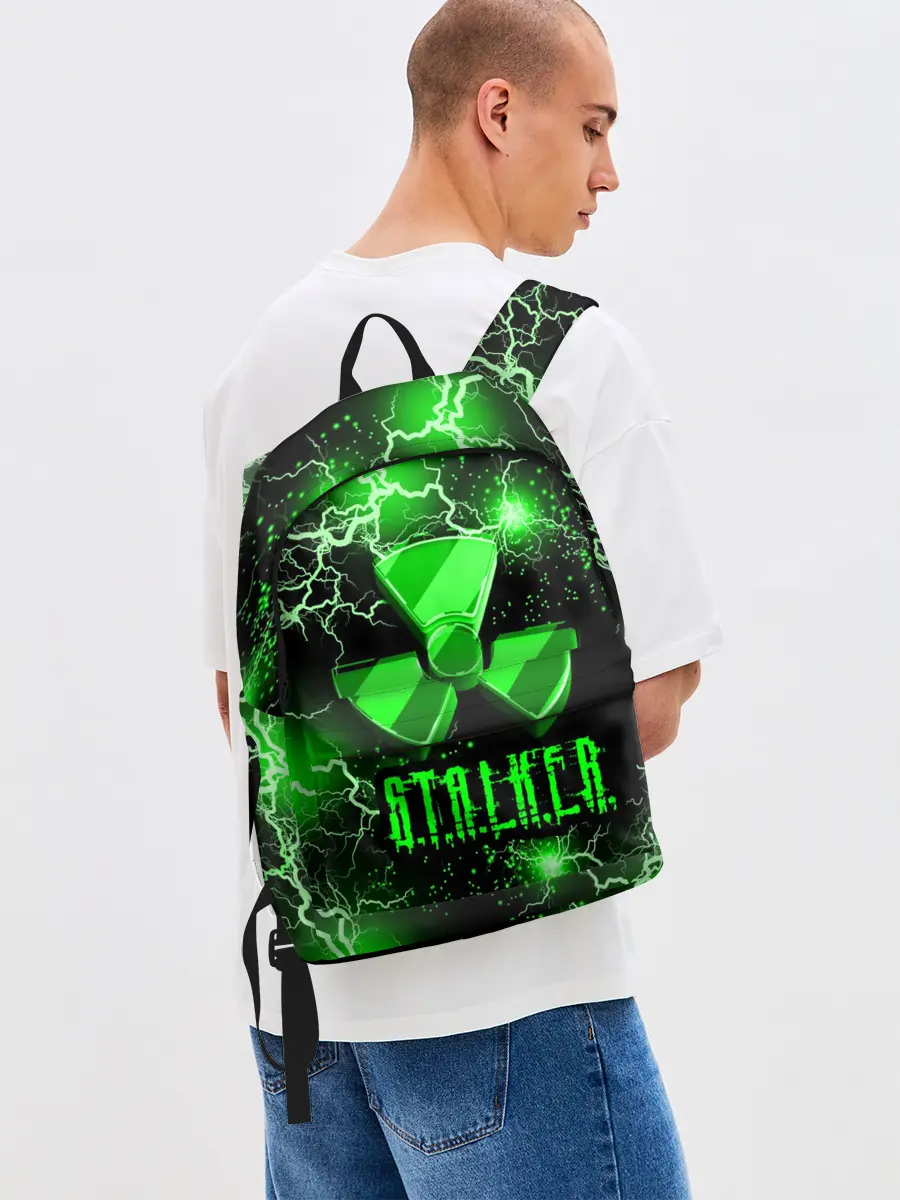 Рюкзак джинсовый / S.T.A.L.K.E.R. NEON МОЛНИЯ