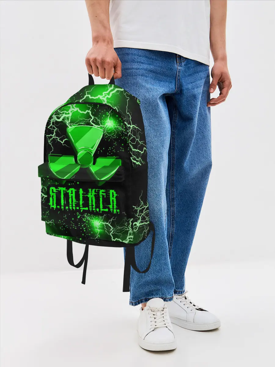 Рюкзак джинсовый / S.T.A.L.K.E.R. NEON МОЛНИЯ