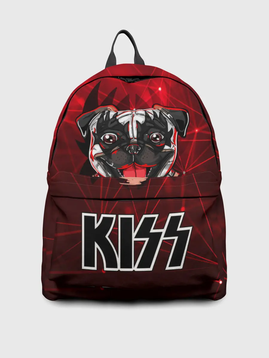 Рюкзак джинсовый / Собака в стиле KISS