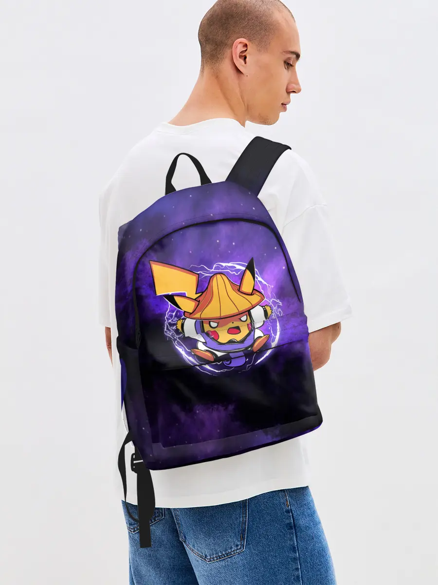 Рюкзак джинсовый / Пикачу прыжок в молниях