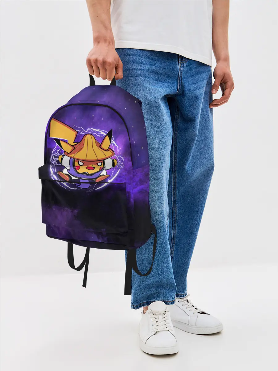 Рюкзак джинсовый / Пикачу прыжок в молниях