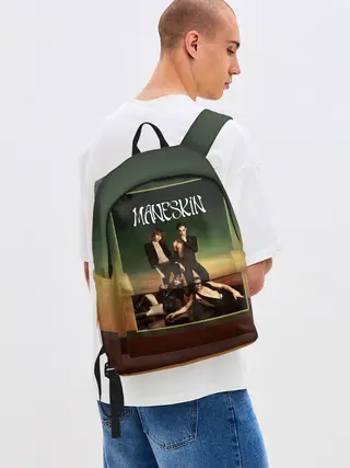 Рюкзак джинсовый / Maneskin в лучах заката