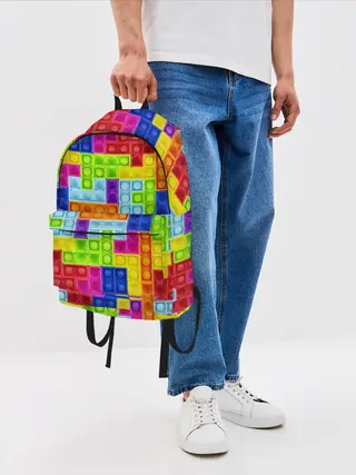 Рюкзак джинсовый / POP IT | ПОП ИТ ПАЗЛ
