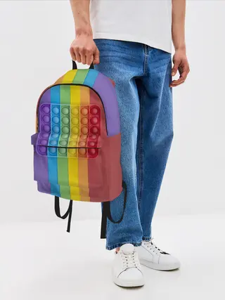 Рюкзак джинсовый / ПОП ИТ ПОЛОСЫ