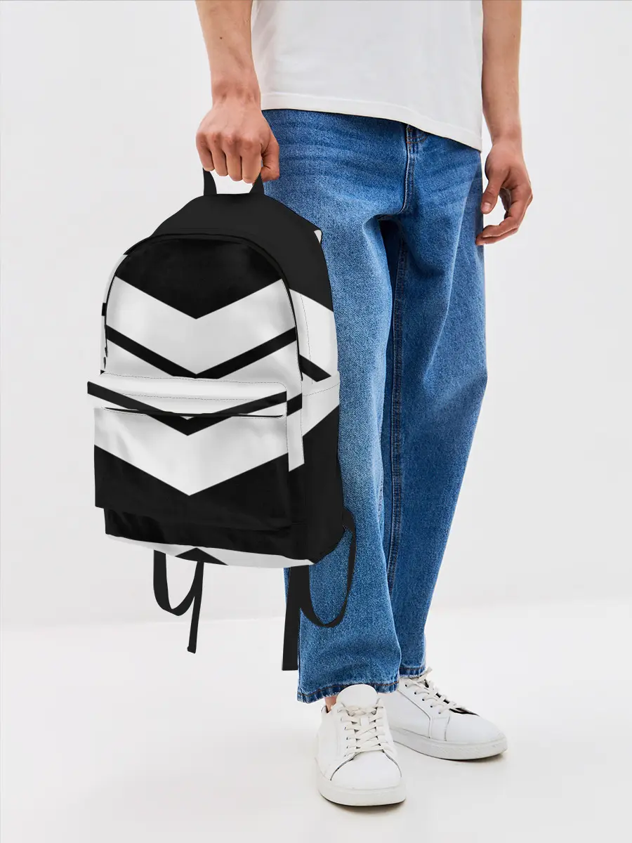 Рюкзак джинсовый / Три полоски