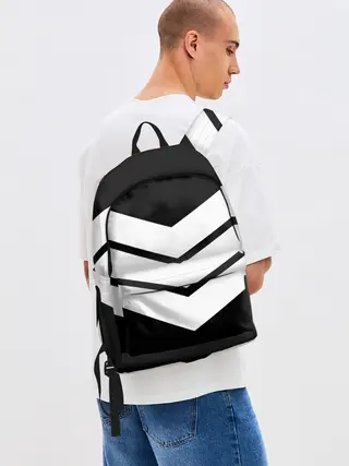 Рюкзак джинсовый / Три полоски